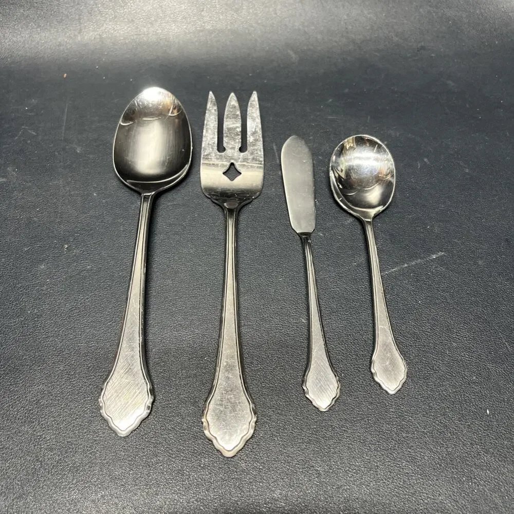 Oneida SUMMER MIST Wm A Rogers AUTUMN GLOW Deluxe Ltd Stainless Server Set. C4